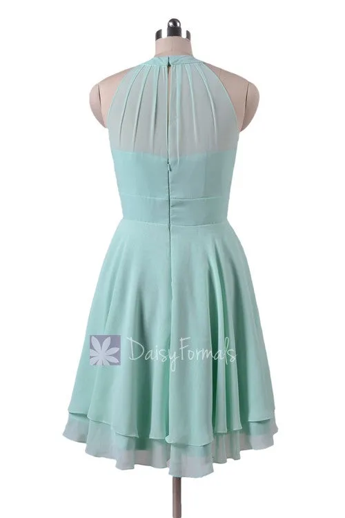 Burgundy Chiffon Party Dress Sexy Modern Evening Party dress Cocktail Dress (CST2225)