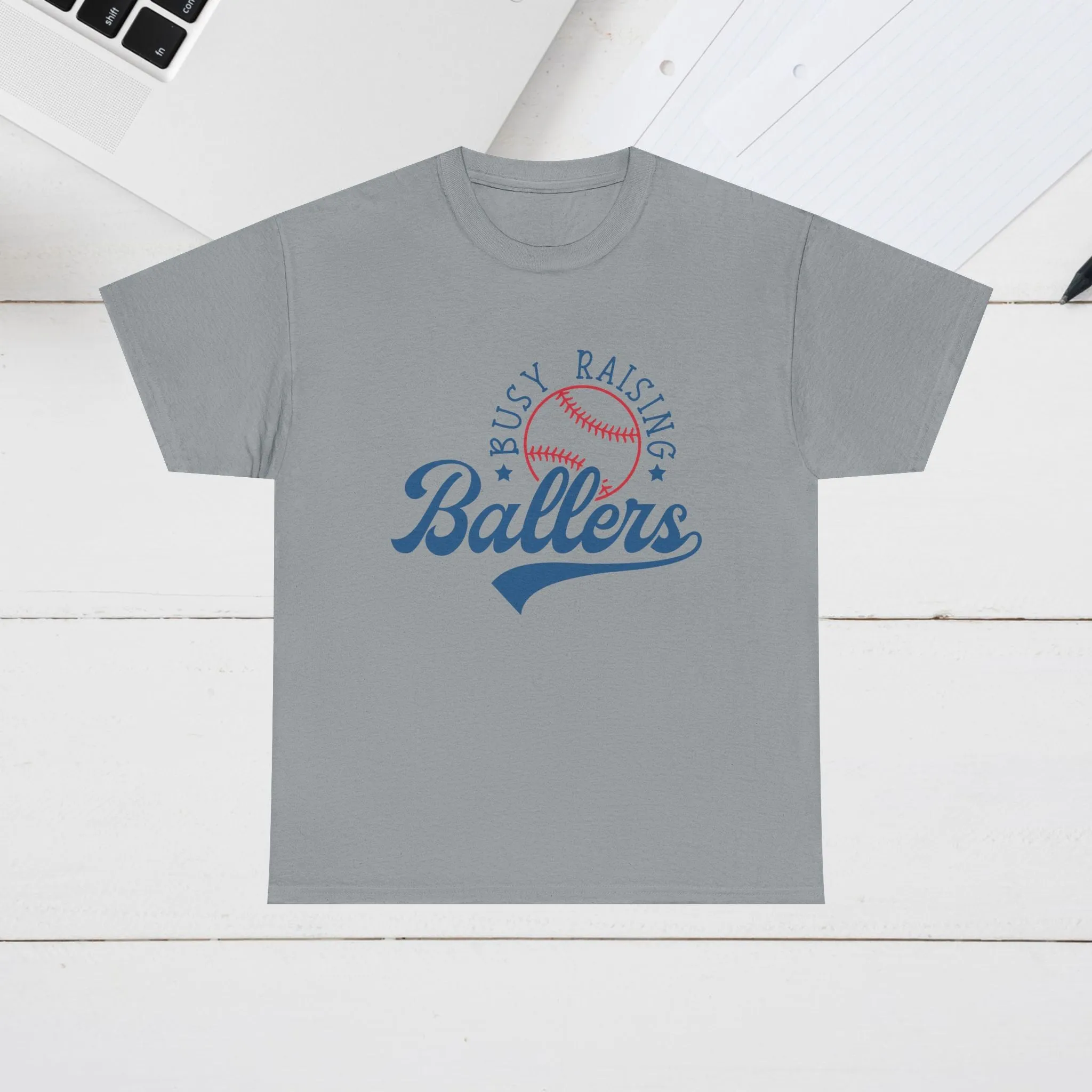 Busy Raising Ballers Unisex Heavy Cotton Tee