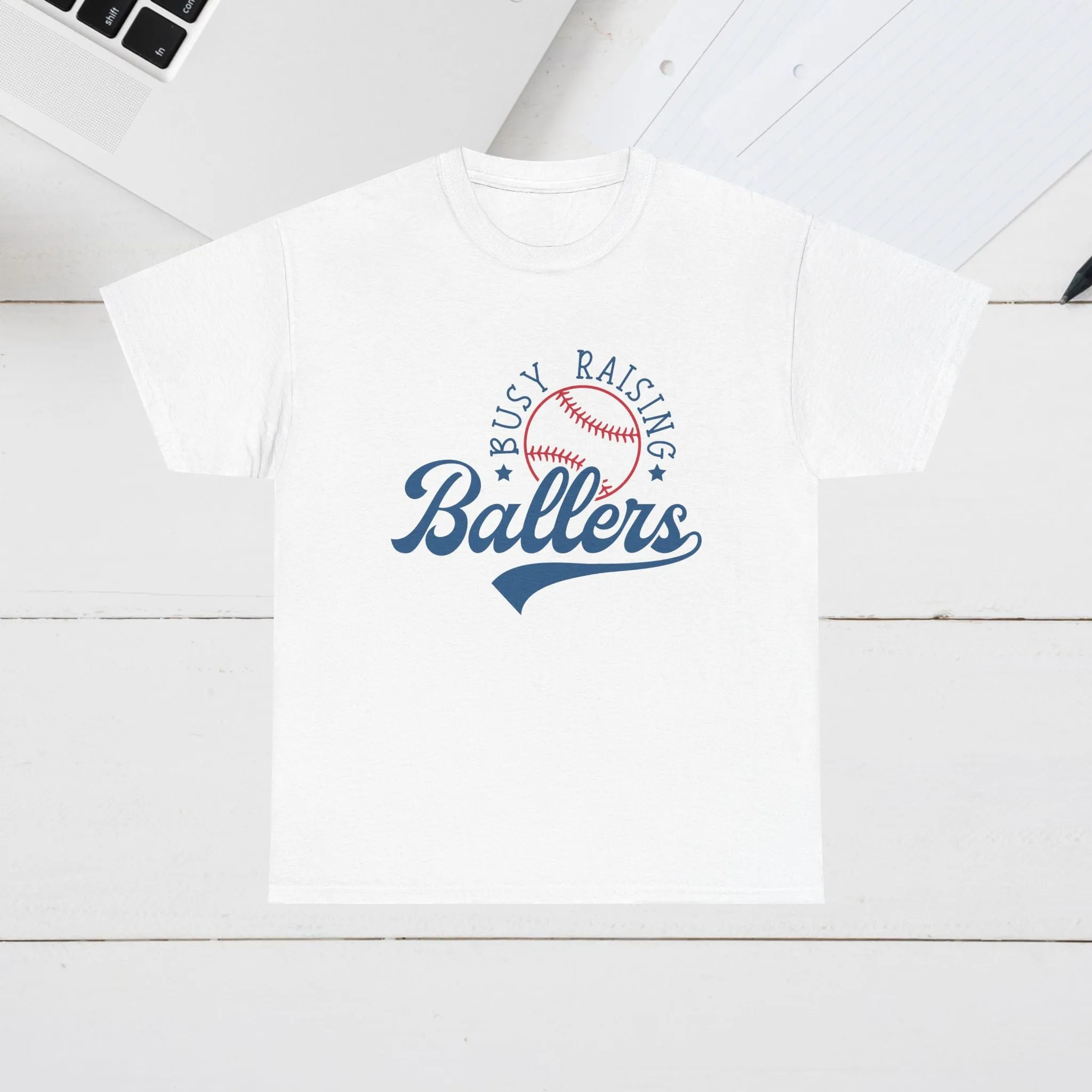 Busy Raising Ballers Unisex Heavy Cotton Tee