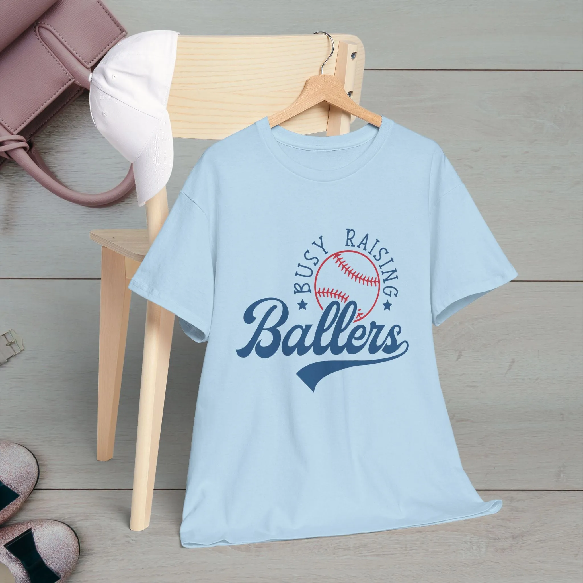 Busy Raising Ballers Unisex Heavy Cotton Tee