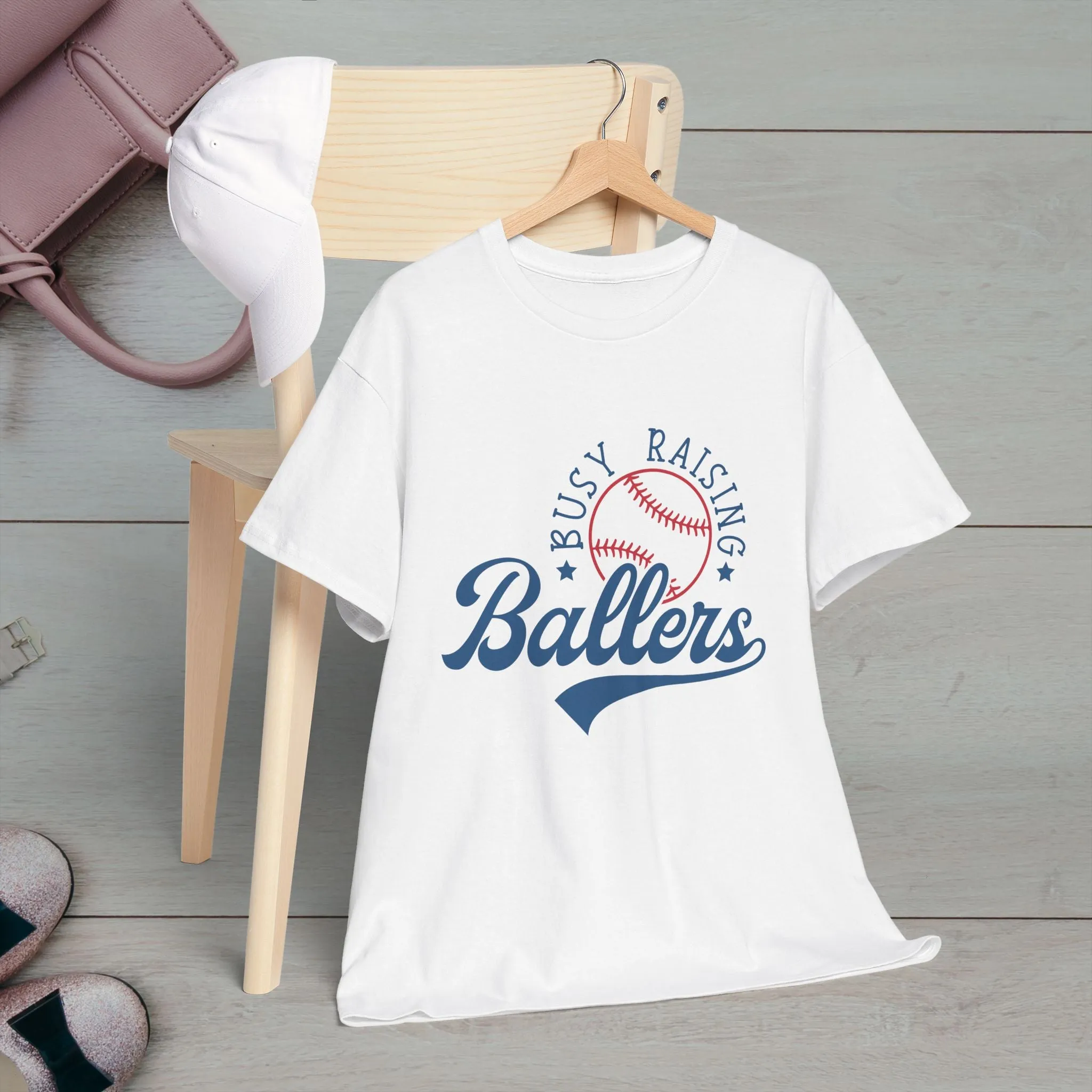 Busy Raising Ballers Unisex Heavy Cotton Tee