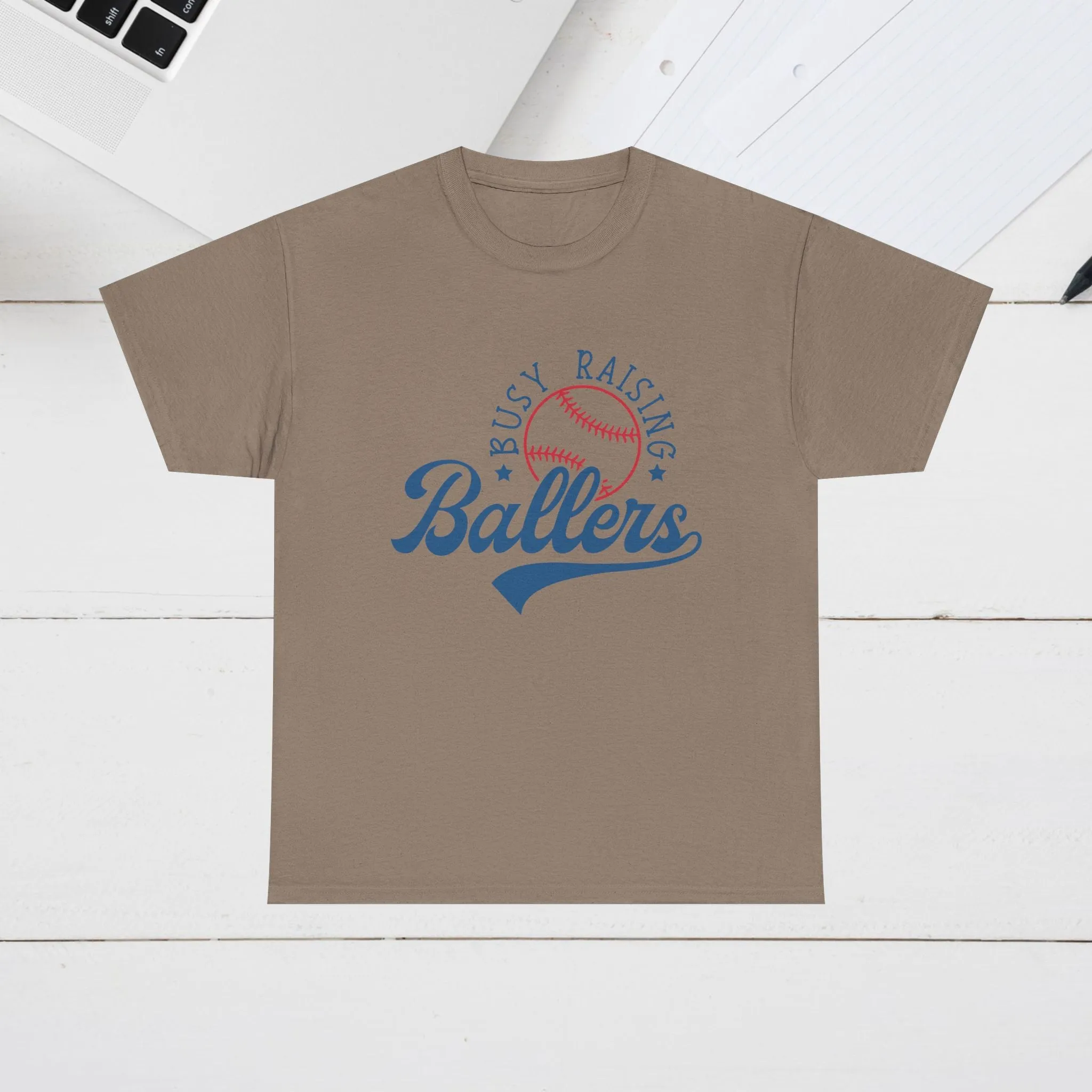 Busy Raising Ballers Unisex Heavy Cotton Tee