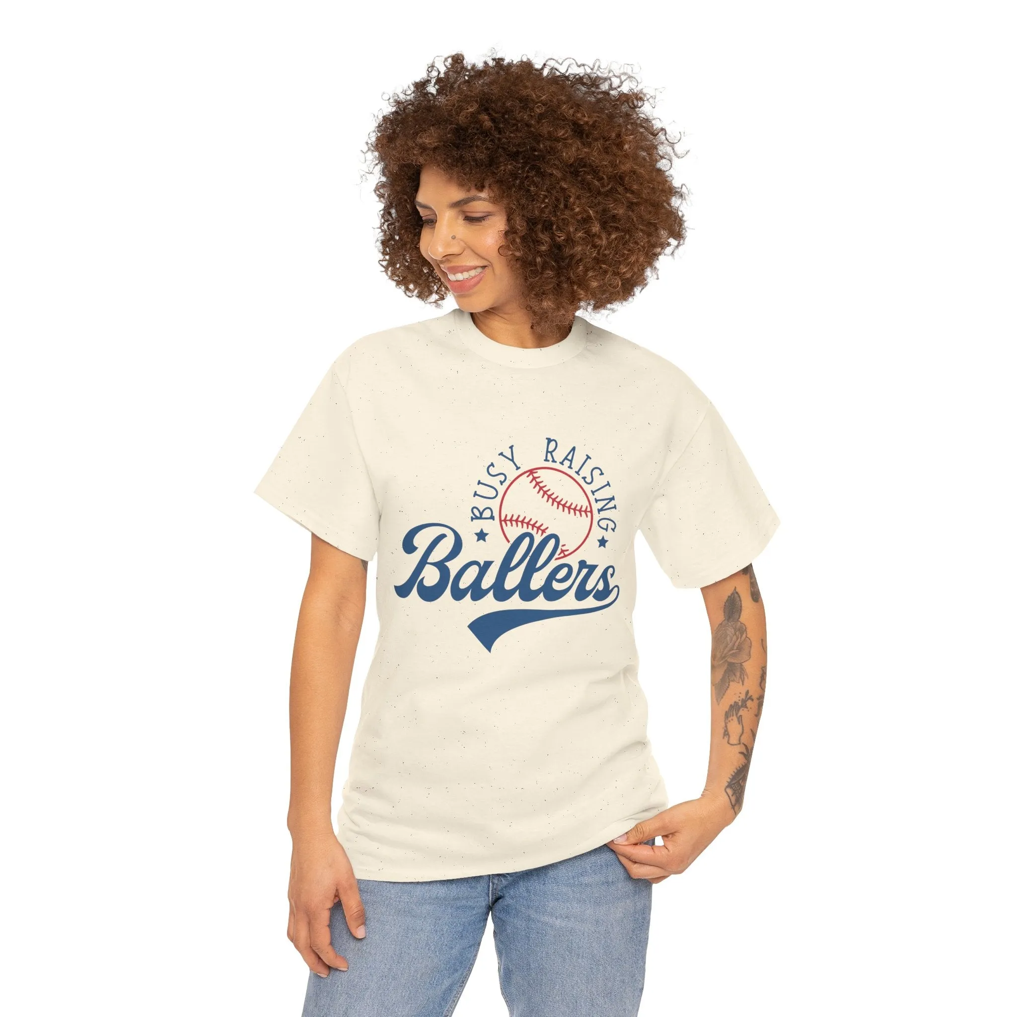 Busy Raising Ballers Unisex Heavy Cotton Tee