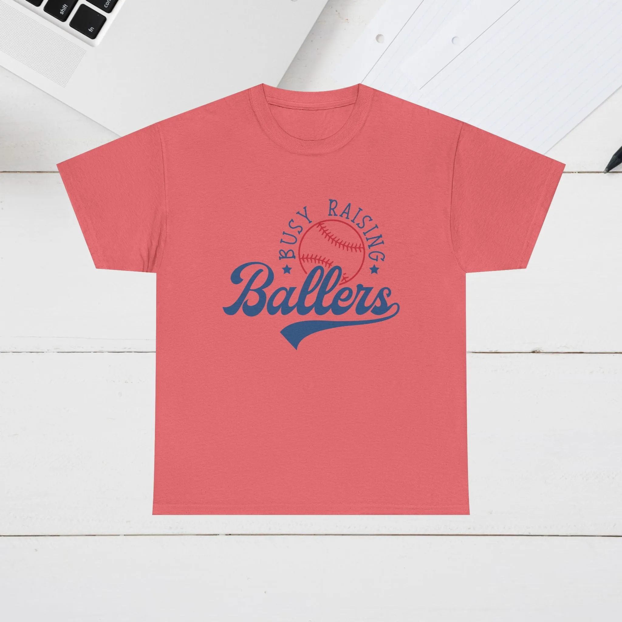 Busy Raising Ballers Unisex Heavy Cotton Tee