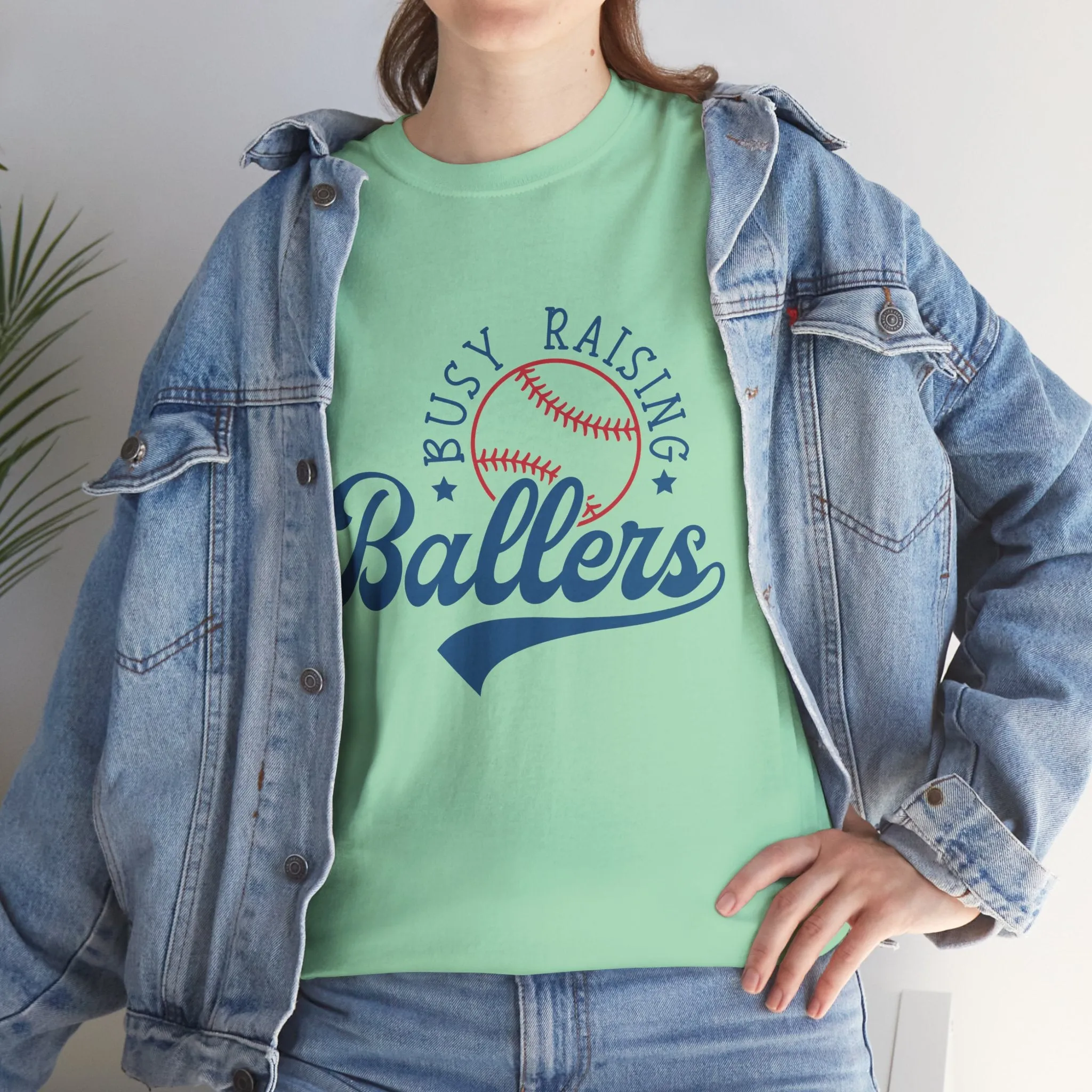 Busy Raising Ballers Unisex Heavy Cotton Tee