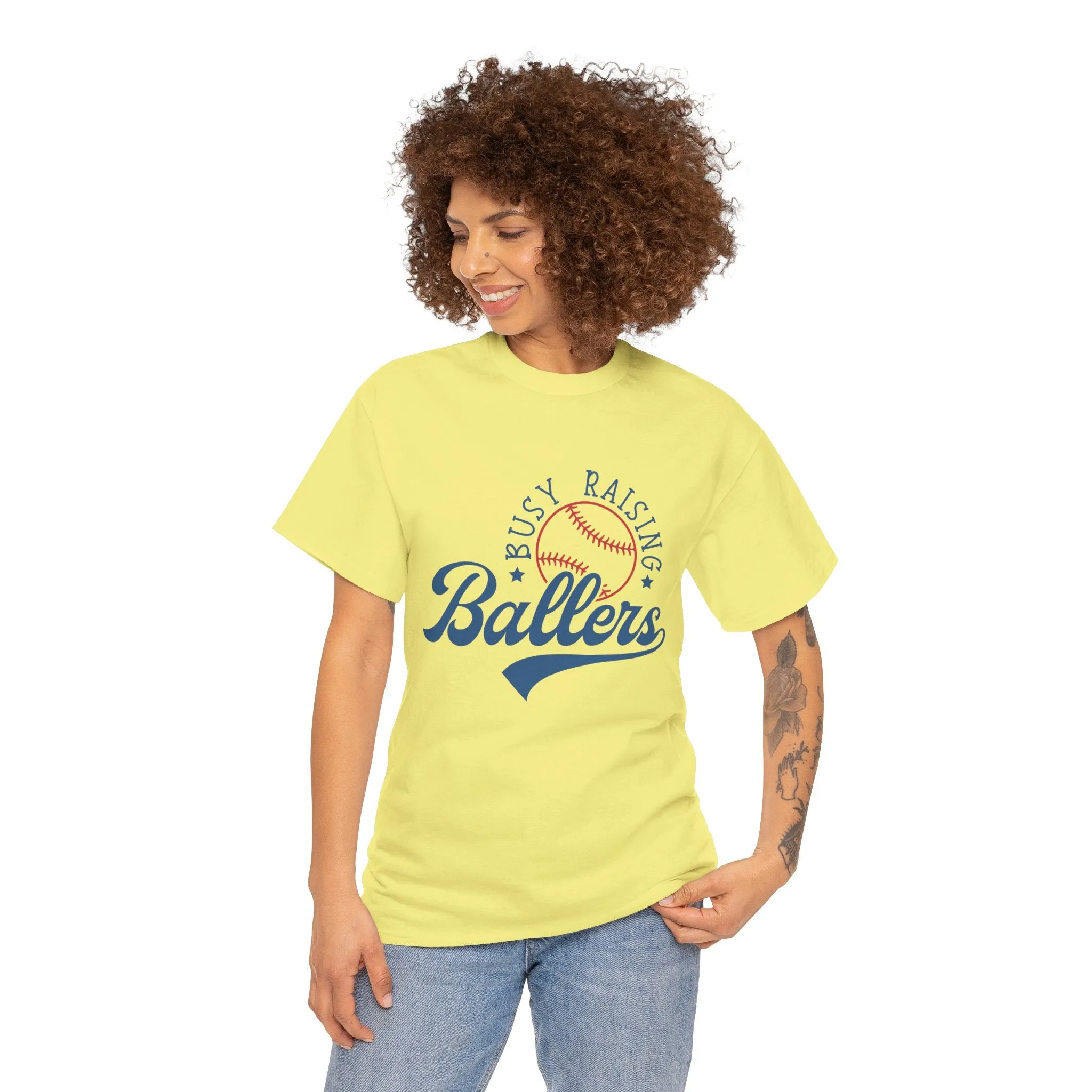 Busy Raising Ballers Unisex Heavy Cotton Tee
