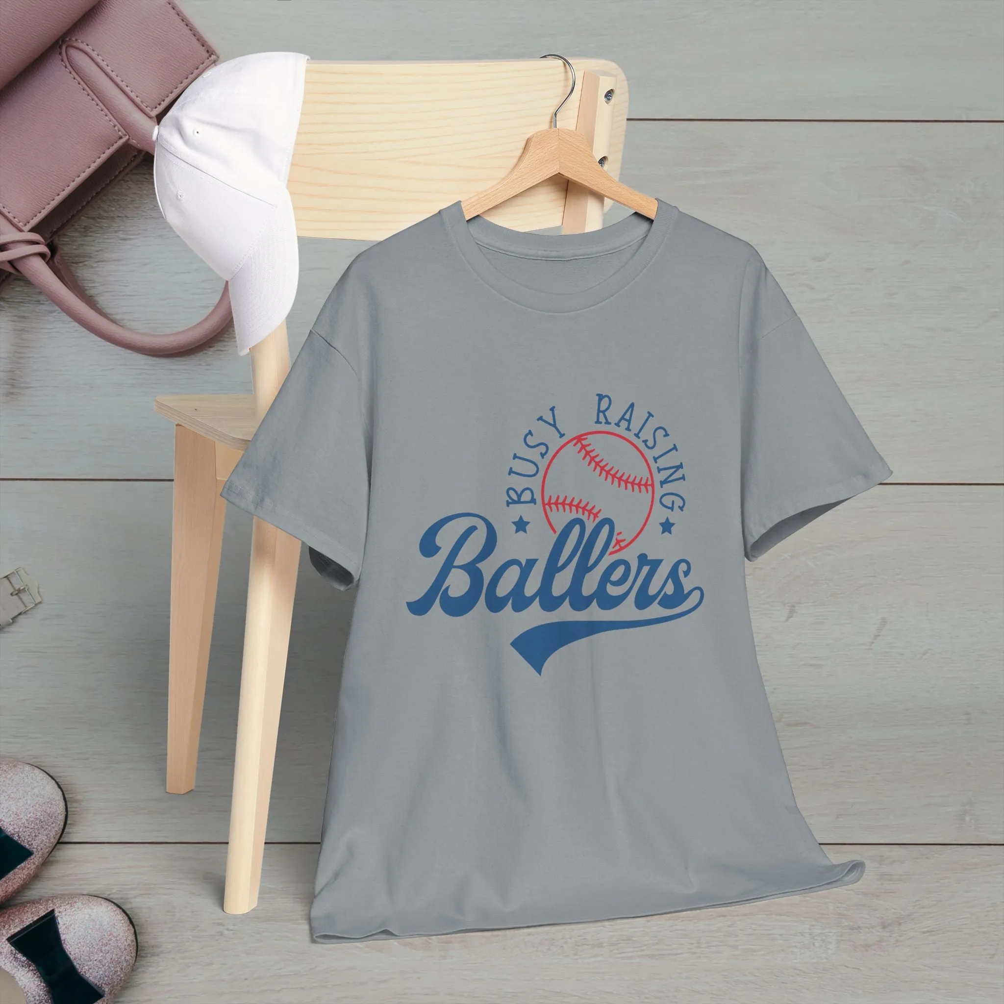 Busy Raising Ballers Unisex Heavy Cotton Tee