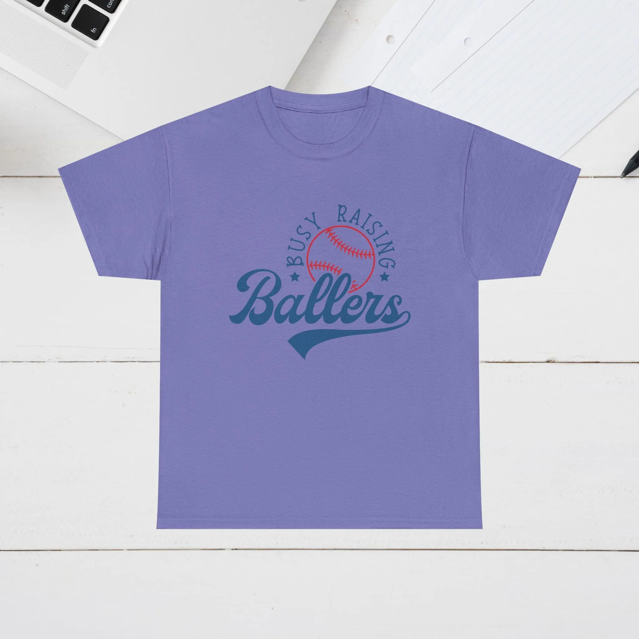 Busy Raising Ballers Unisex Heavy Cotton Tee