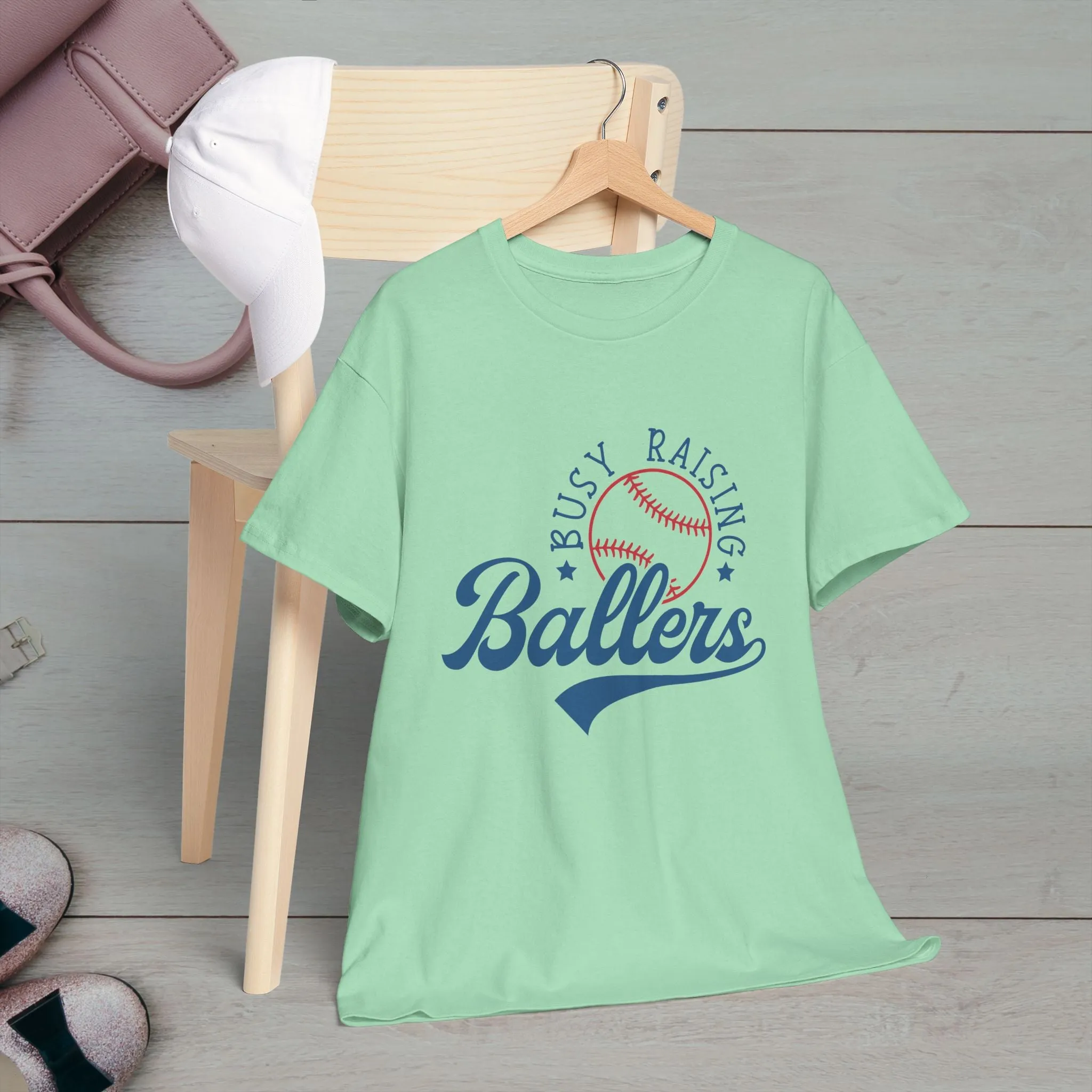 Busy Raising Ballers Unisex Heavy Cotton Tee