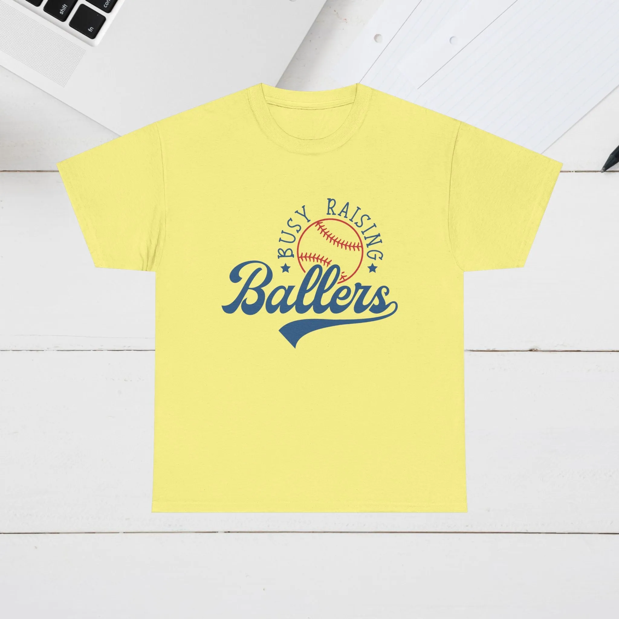 Busy Raising Ballers Unisex Heavy Cotton Tee