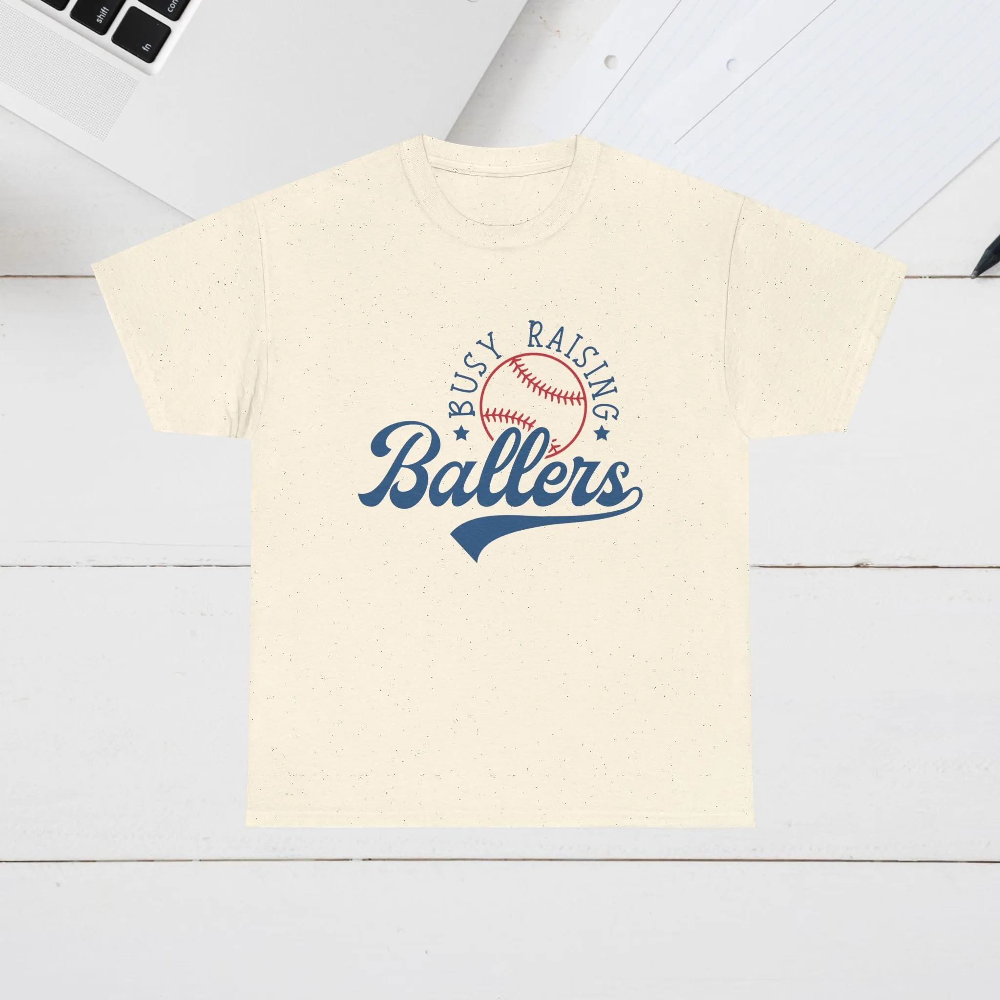 Busy Raising Ballers Unisex Heavy Cotton Tee