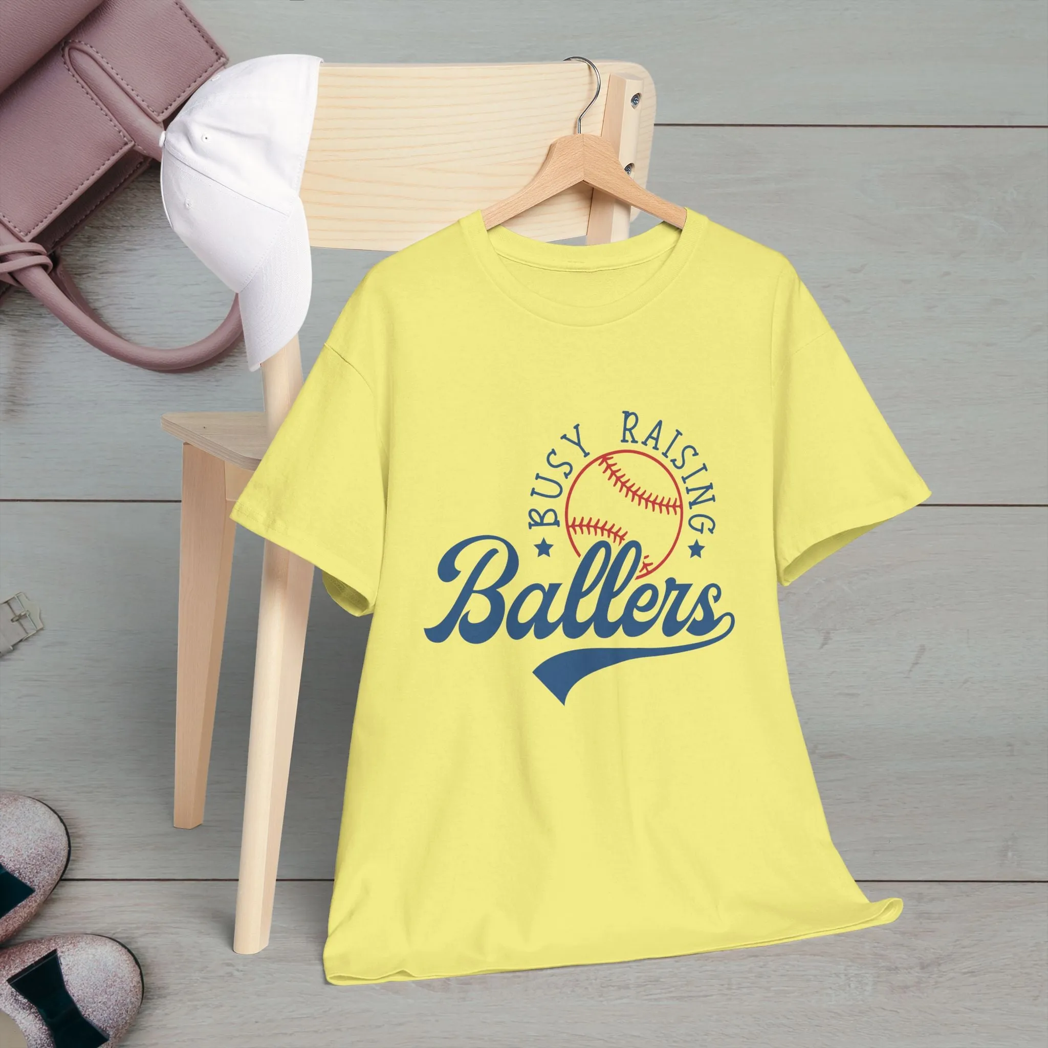 Busy Raising Ballers Unisex Heavy Cotton Tee