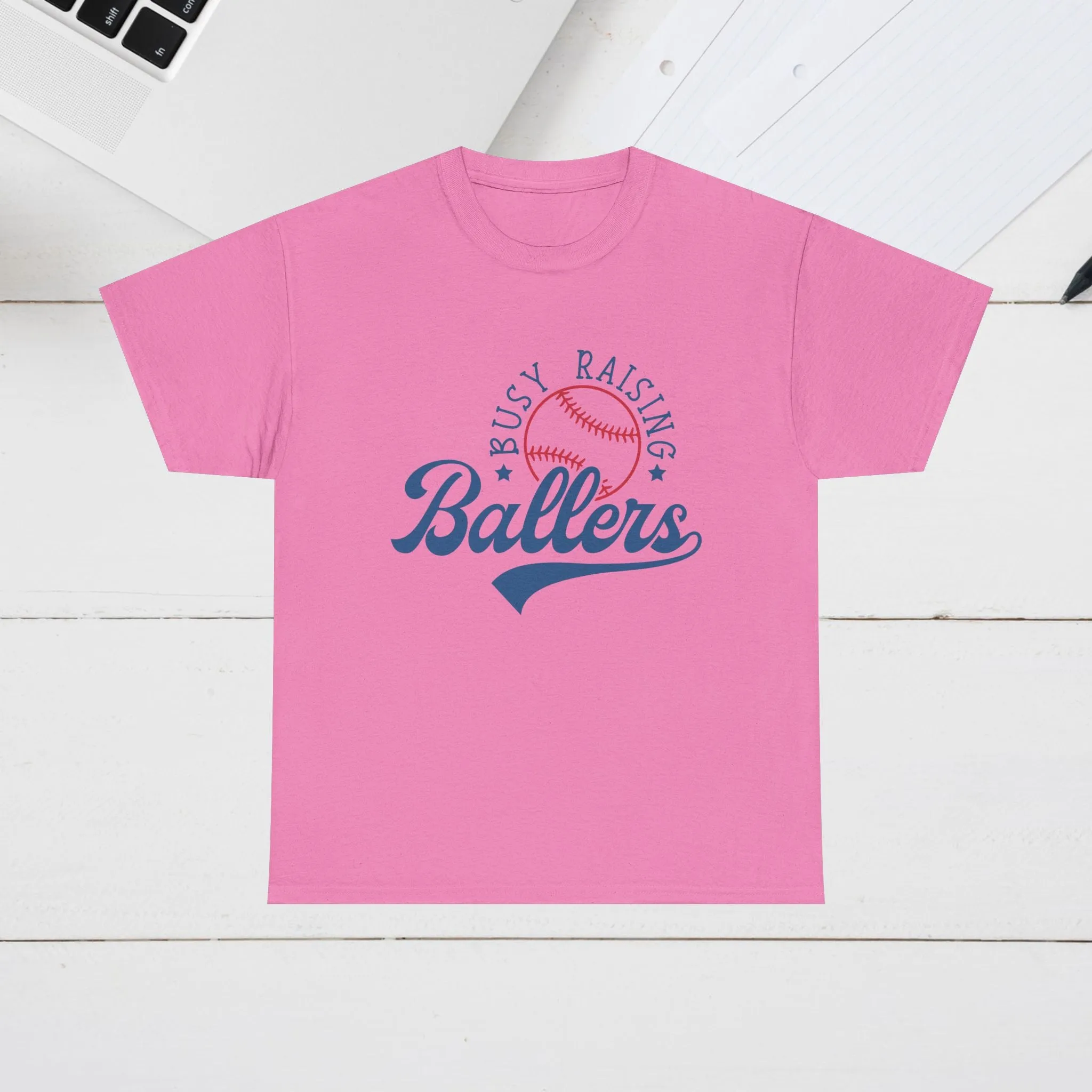Busy Raising Ballers Unisex Heavy Cotton Tee