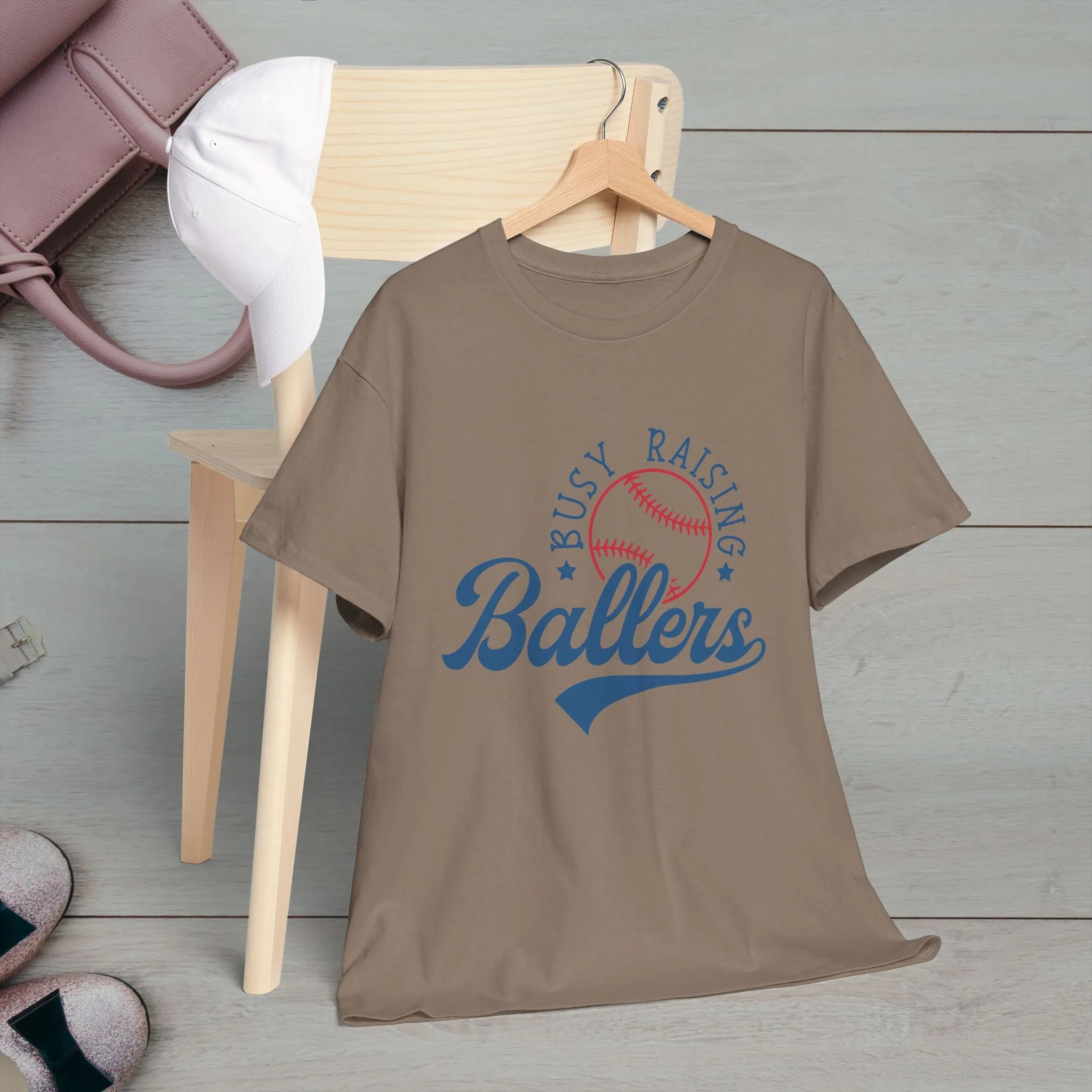 Busy Raising Ballers Unisex Heavy Cotton Tee