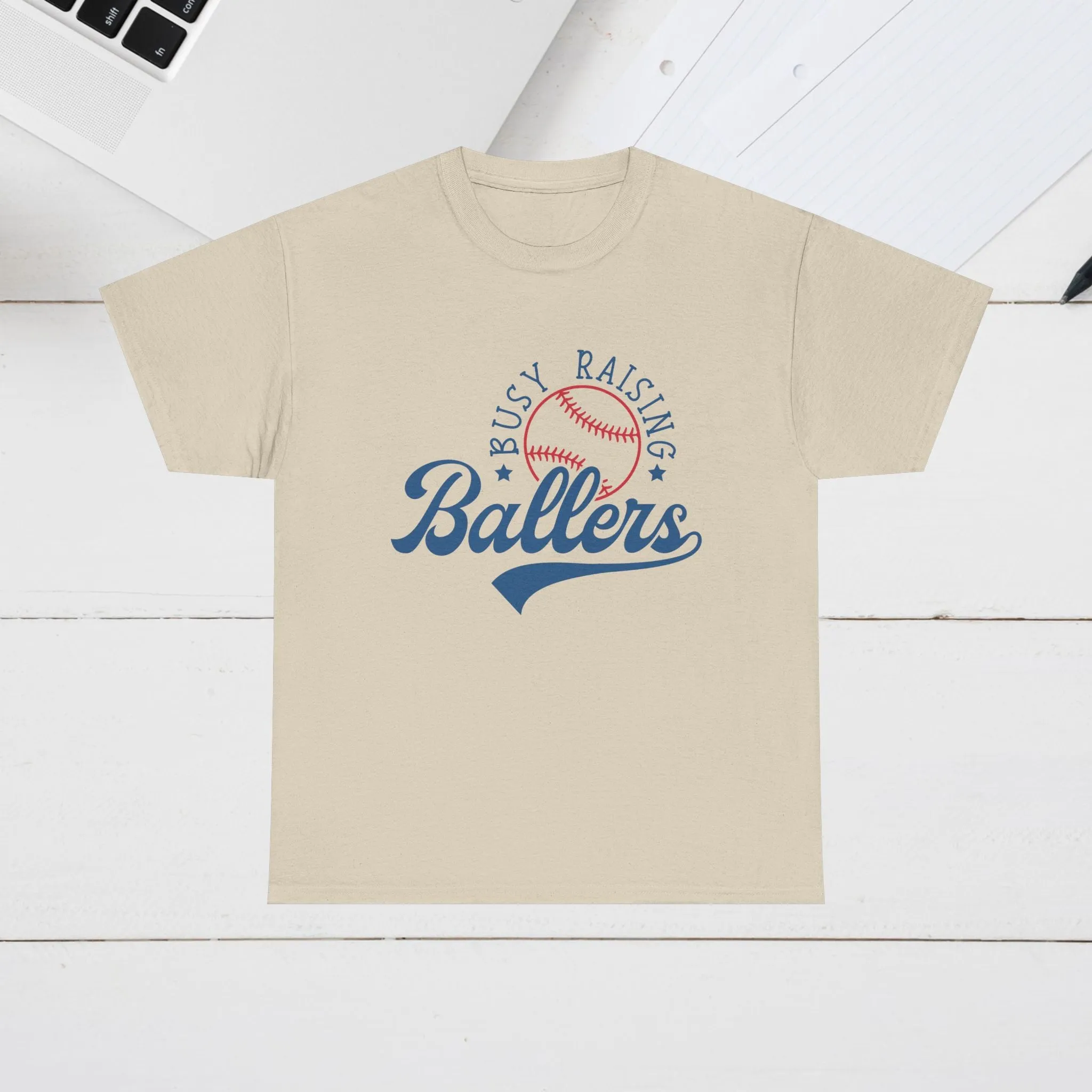 Busy Raising Ballers Unisex Heavy Cotton Tee