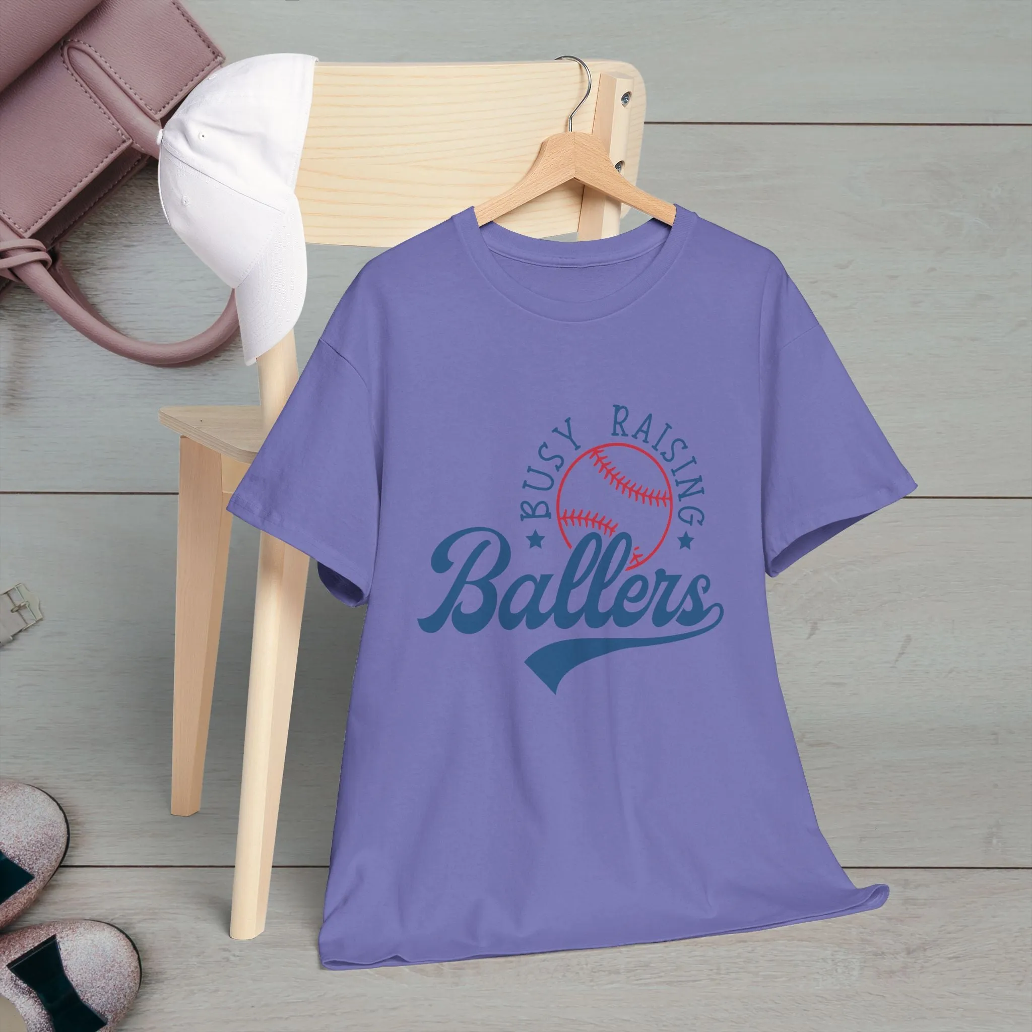 Busy Raising Ballers Unisex Heavy Cotton Tee