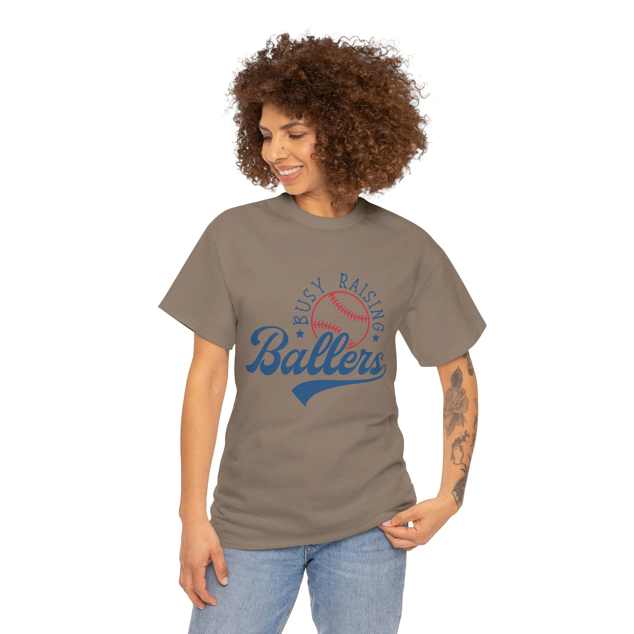 Busy Raising Ballers Unisex Heavy Cotton Tee