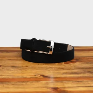C1359-S Calzoleria Toscana Black Velour Suede Belt