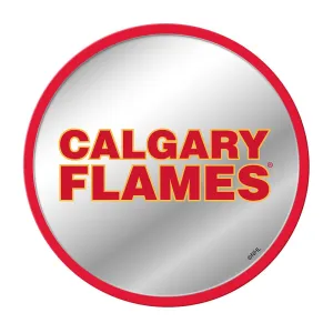 Calgary Flames: Secondary Logo - Modern Disc Mirrored Wall Sign