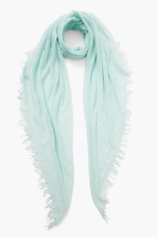 Chan Luu Silk & Cashmere Scarf- aqua