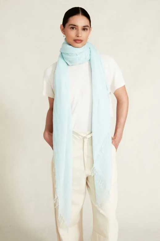 Chan Luu Silk & Cashmere Scarf- aqua