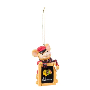 Chicago Blackhawks, Holiday Mouse Ornament,3ot4355mou