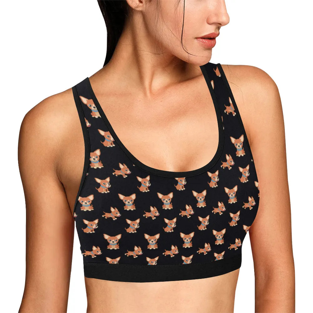 Chihuahua Sports Bra - Black