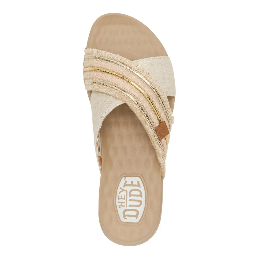 Christi Slide Novelty Fringe - Natural/Gold