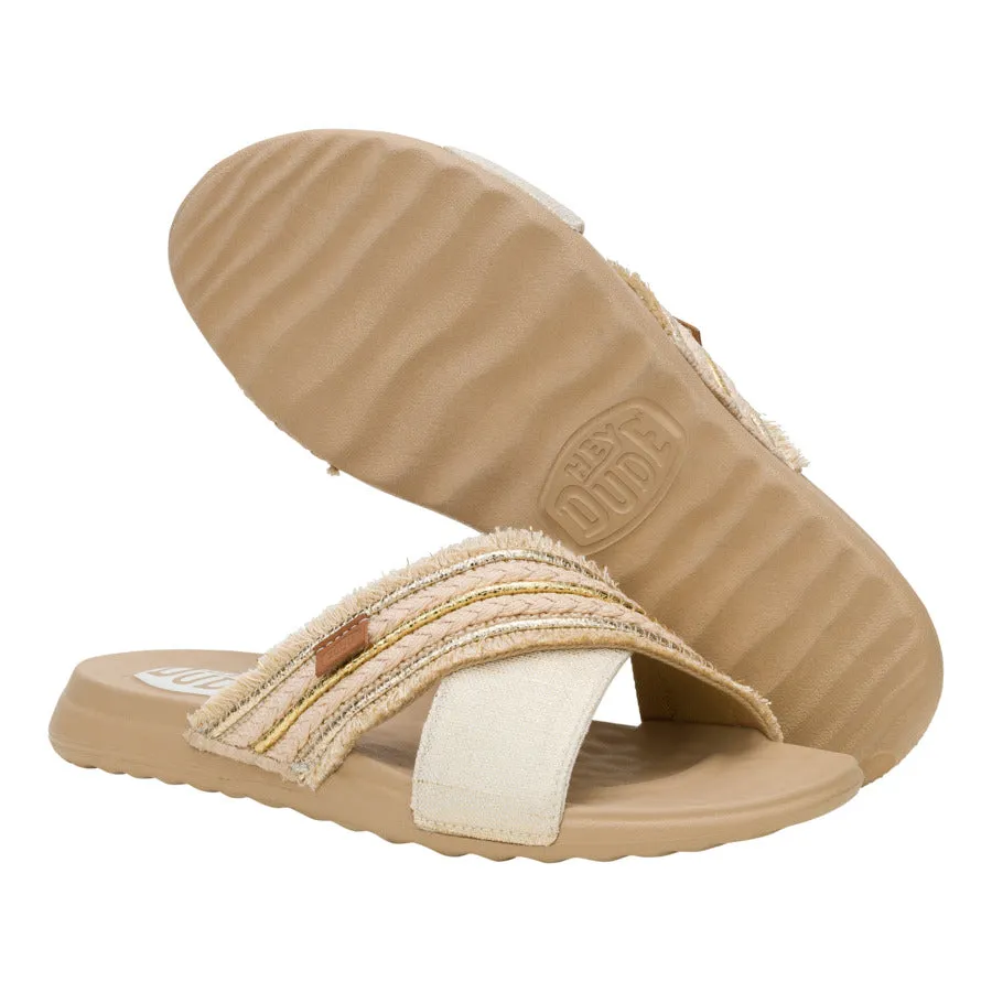 Christi Slide Novelty Fringe - Natural/Gold