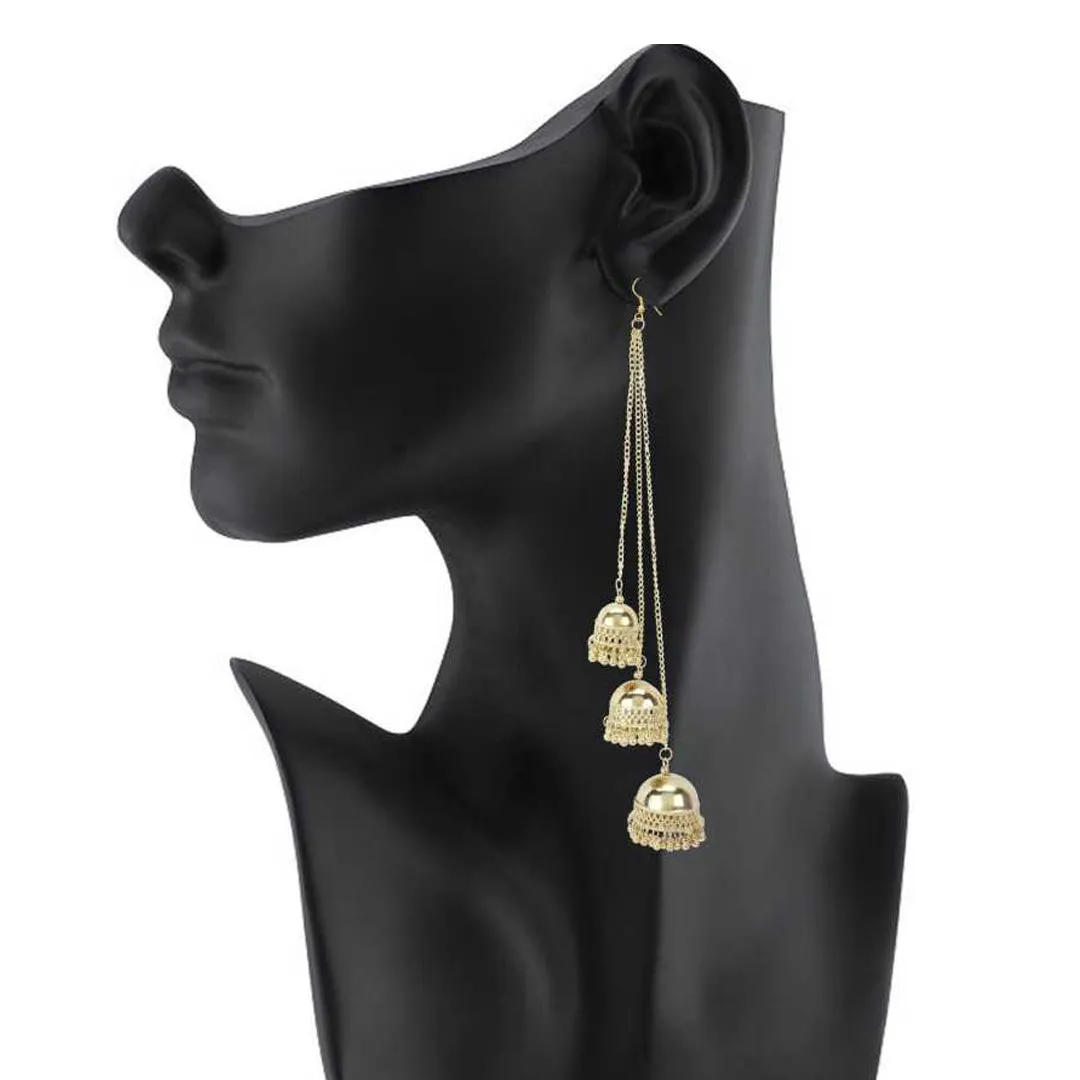Combo of 4 Oxidized Chandbali Layered Jhumki