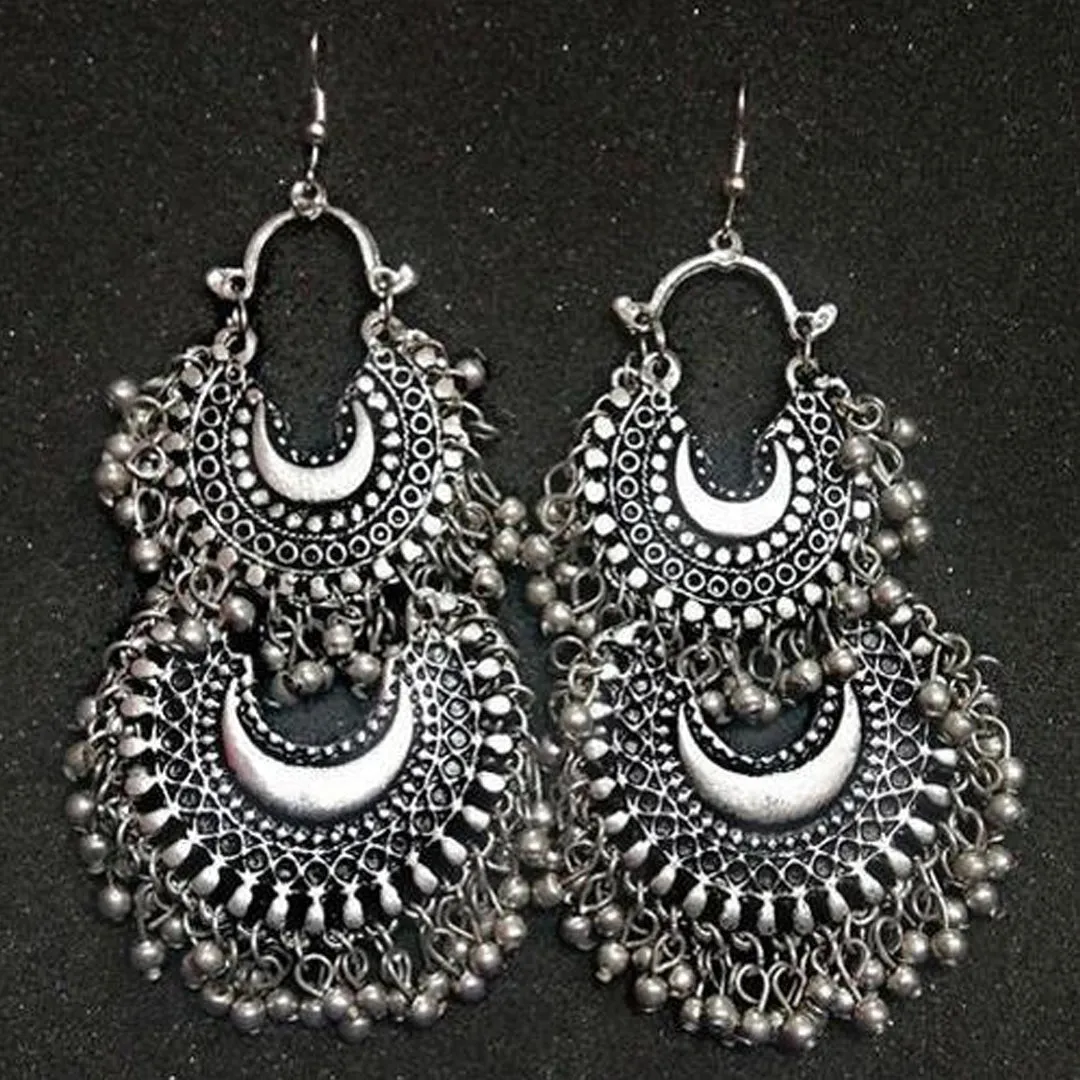 Combo of 4 Oxidized Chandbali Layered Jhumki