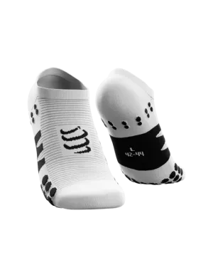 Compressport Unisex's No Show Socks - White/Black