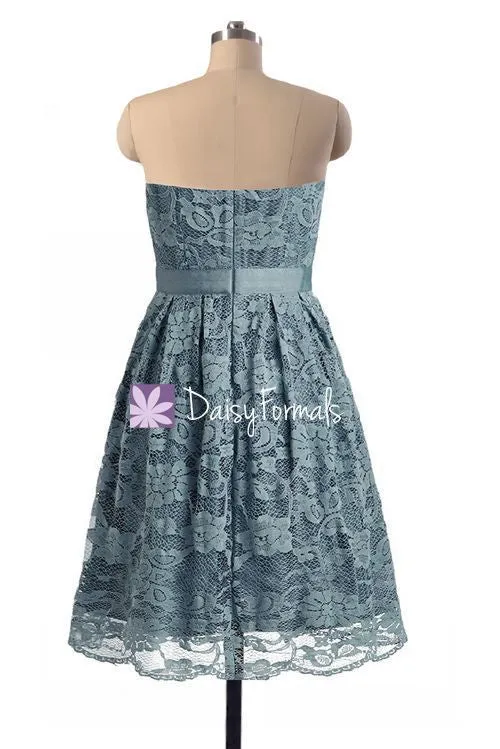 Cornflower Lace Party Dress Sweetheart Lace Prom Dress Formal Dress (BM2346)
