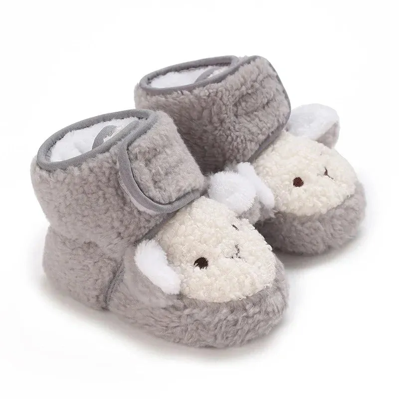Cozy And Safe - Warm Baby Shoes With Animal Design