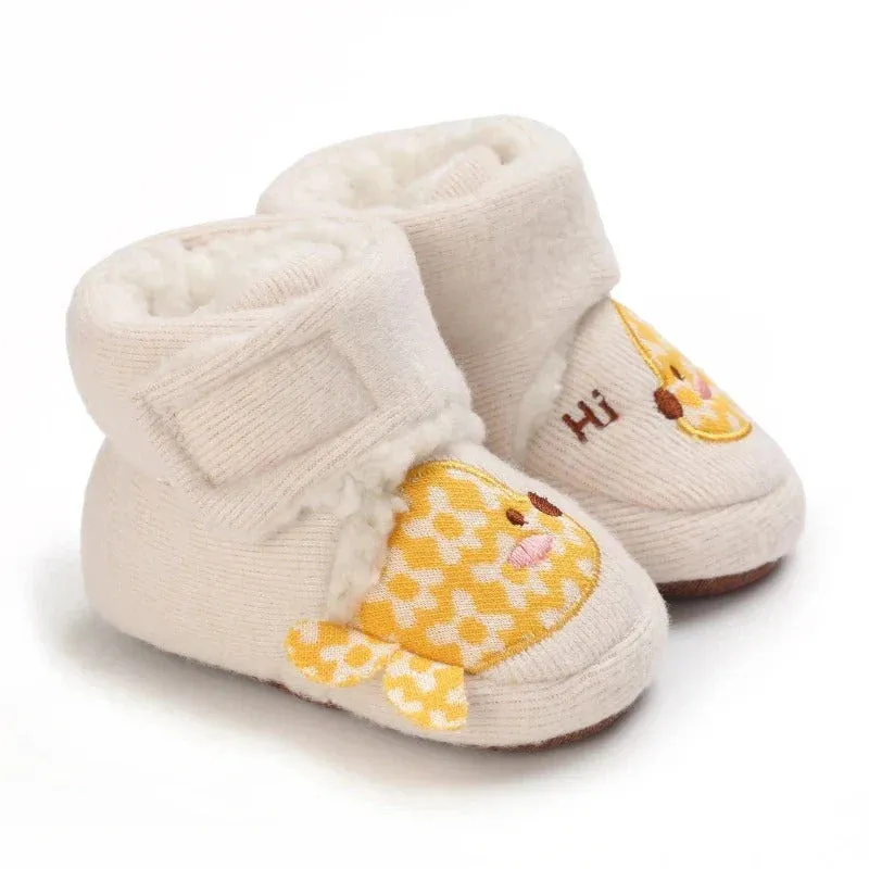 Cozy And Safe - Warm Baby Shoes With Animal Design