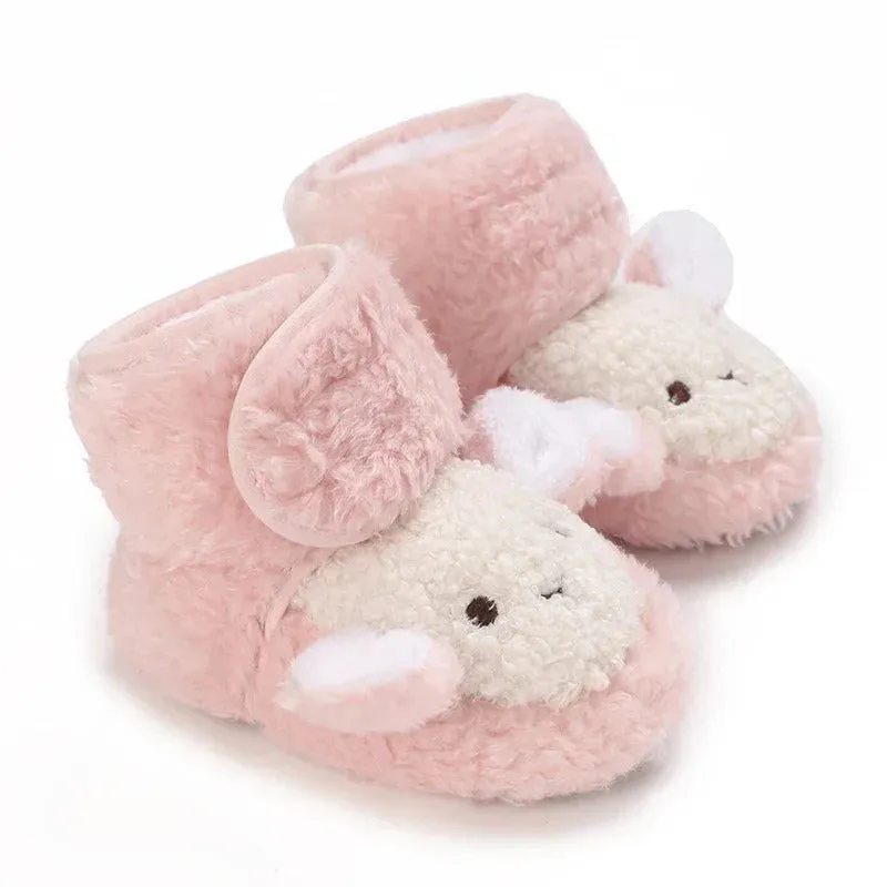 Cozy And Safe - Warm Baby Shoes With Animal Design