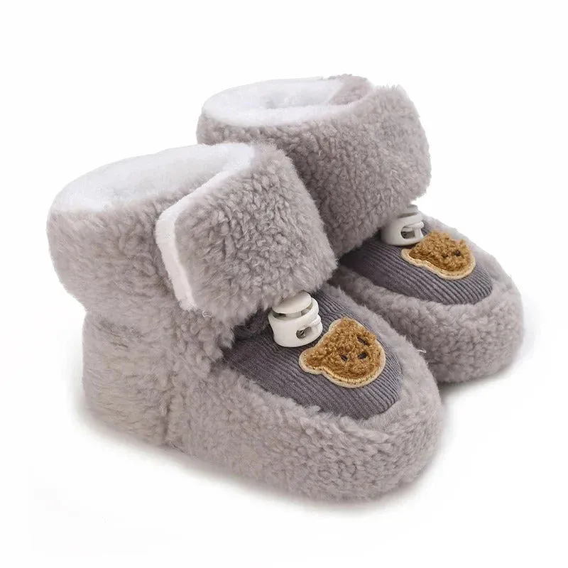 Cozy And Safe - Warm Baby Shoes With Animal Design