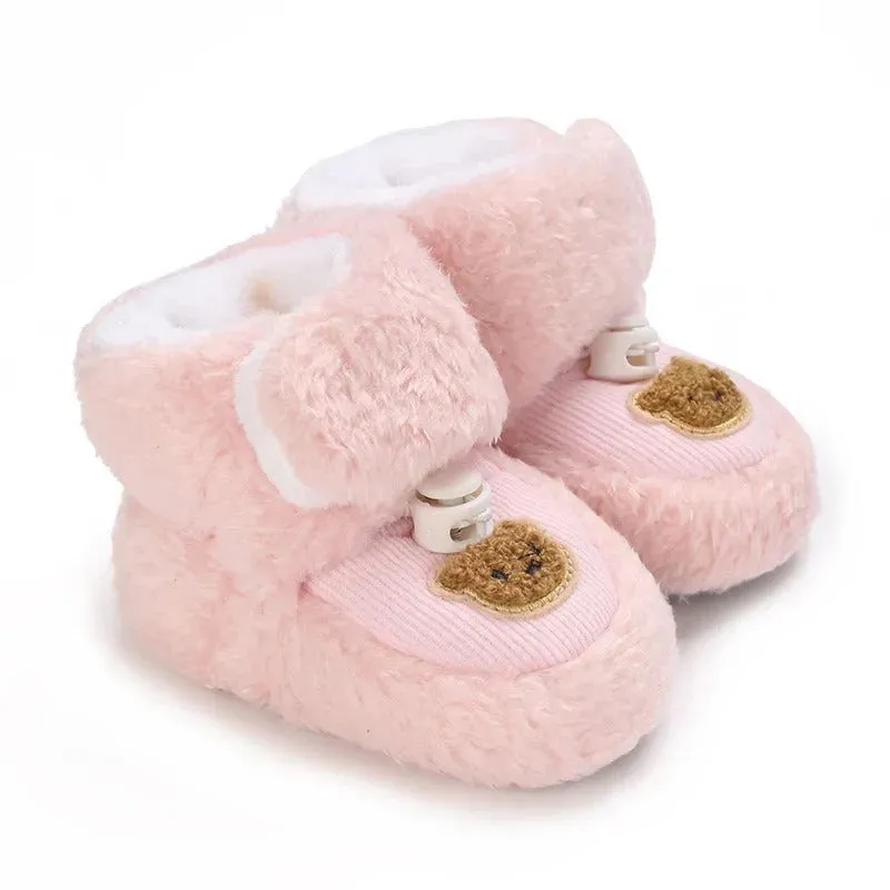 Cozy And Safe - Warm Baby Shoes With Animal Design