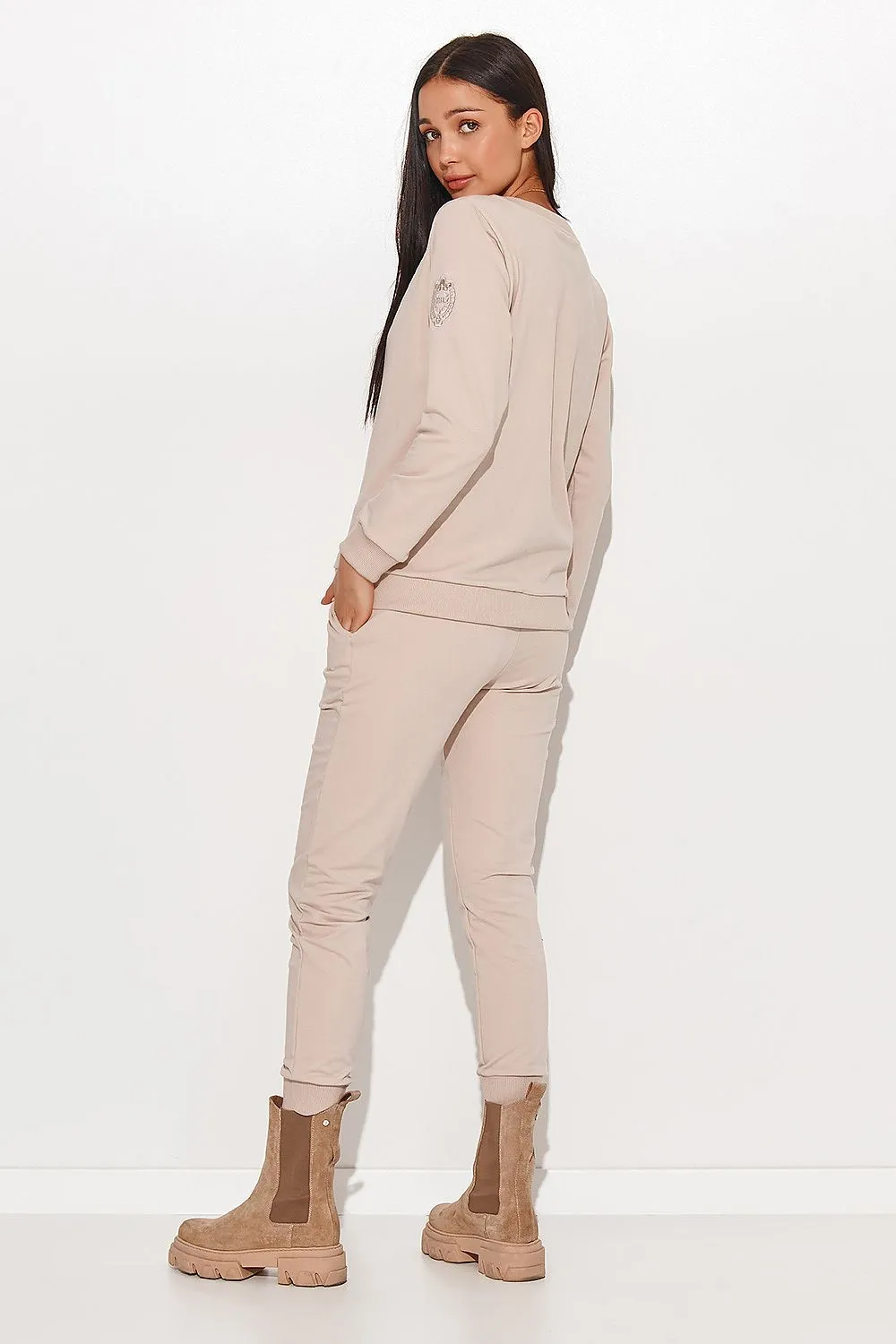 Delicate Patch Blouse Pants Set