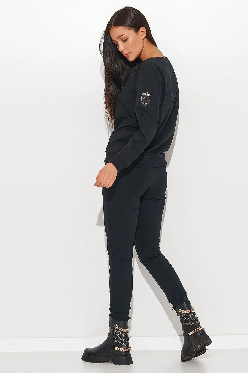 Delicate Patch Blouse Pants Set