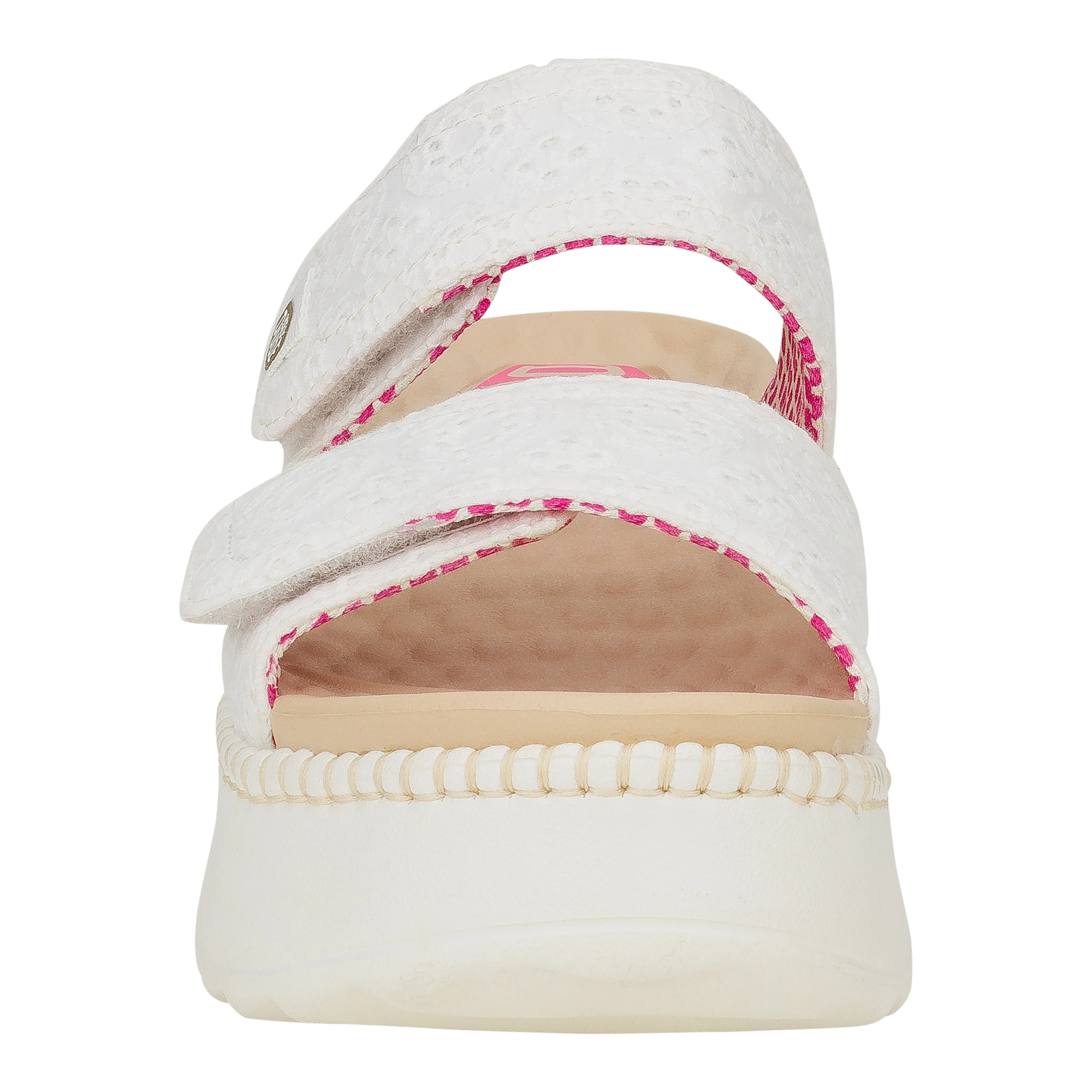 Delray Slide Eyelet - White