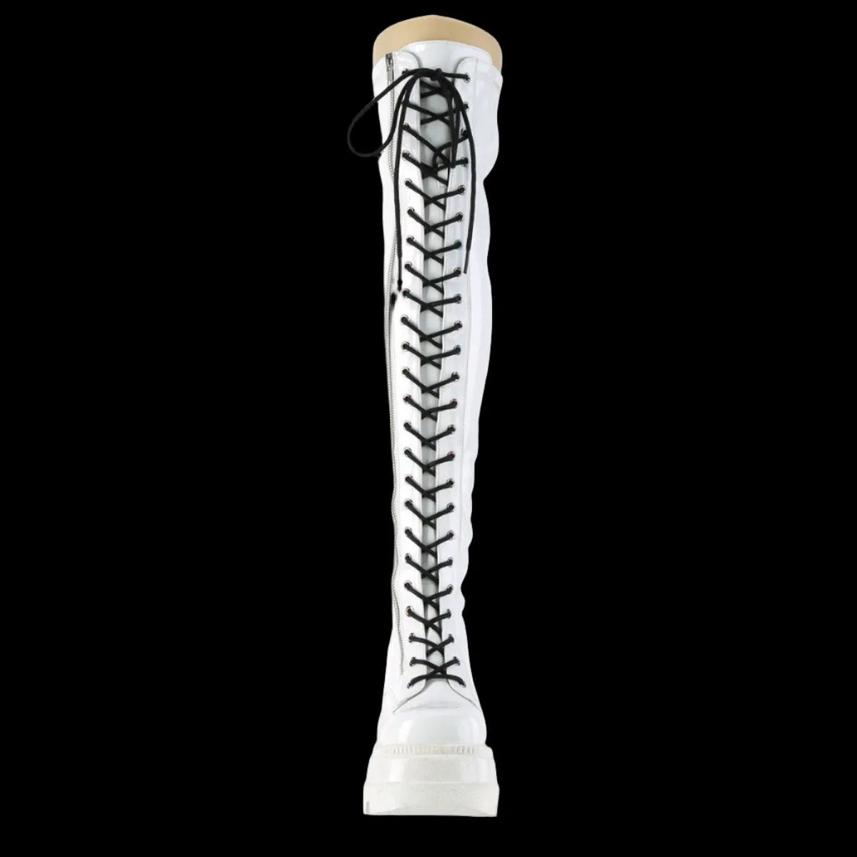 DemoniaCult SHAKER-374 White Boots