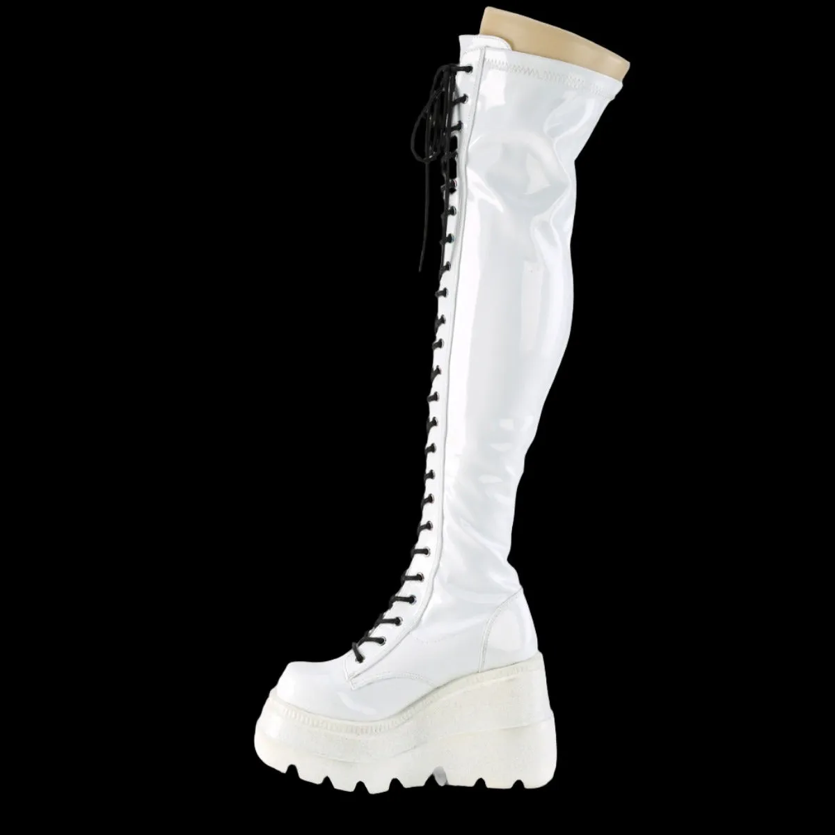 DemoniaCult SHAKER-374 White Boots