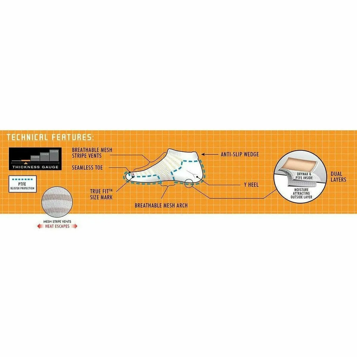 Drymax Extra Protection Hyper Thin Running Micro Socks