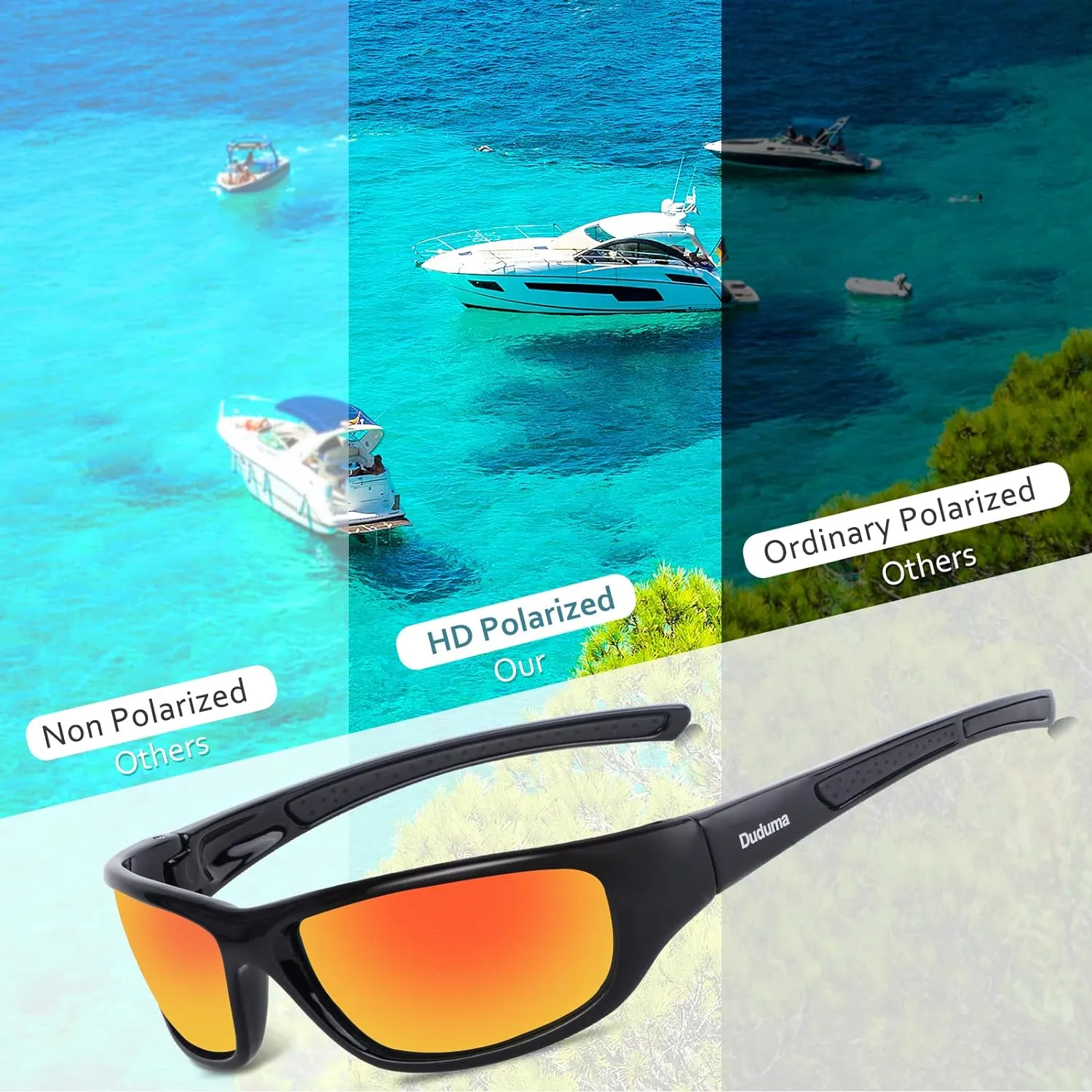 Duduma Sports Polarized Sunglasses for Men Women Baseball Cycling Golf Fishing Sun Glasses UV Blocking Tr8116