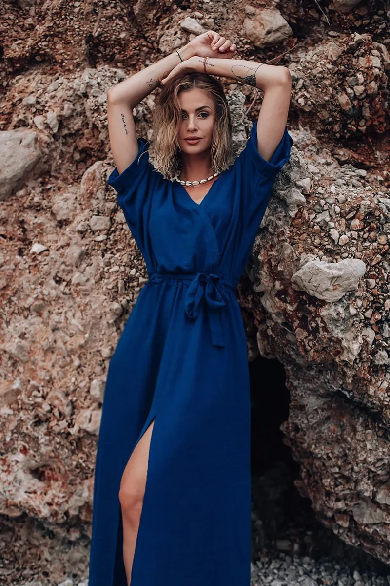 Evening Glow long dress with binding