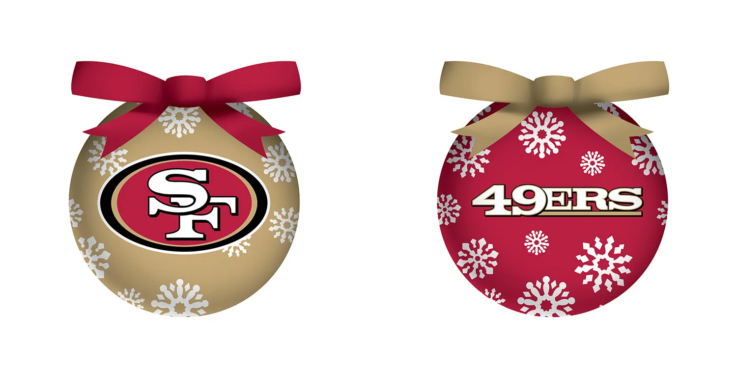 Evergreen LED Boxed Ornament Set of 6, San Francisco 49ers, 3'' x 3 '' x 3'' inches