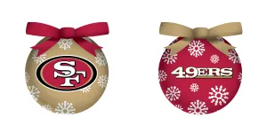 Evergreen LED Boxed Ornament Set of 6, San Francisco 49ers, 3'' x 3 '' x 3'' inches