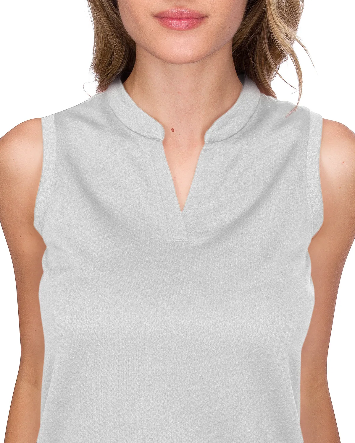 Extreme Deal - Women's Waffle-Textured Collarless Golf Polo