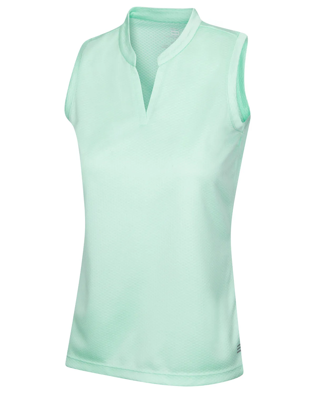 Extreme Deal - Women's Waffle-Textured Collarless Golf Polo